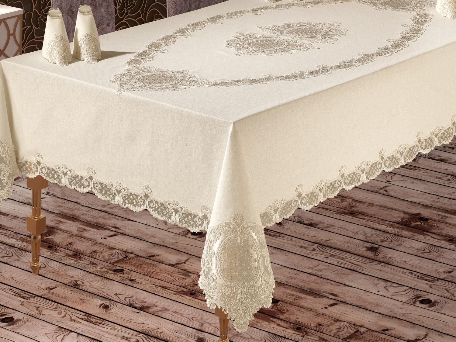 Picture of Fransız Güpürlü Çağla Dantel Yemek Takımı - 25 Parça