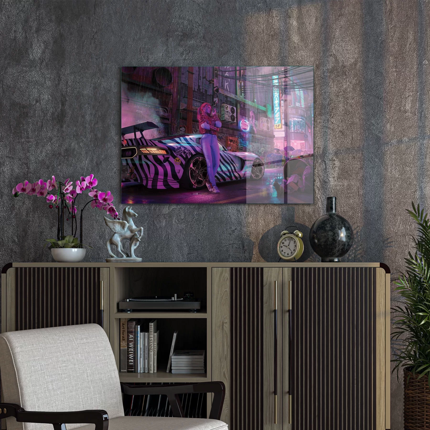 Picture of Decovetro Cam Tablo Gamer Cyberpunk City 30x40 cm