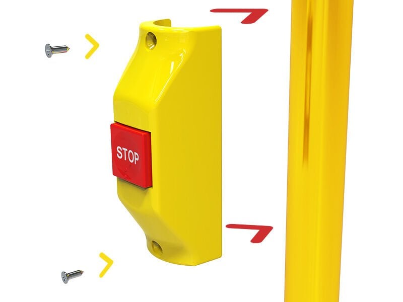 Picture of Otobüs Stop Duracak Butonu Sarı Kırmızı Boru Tip