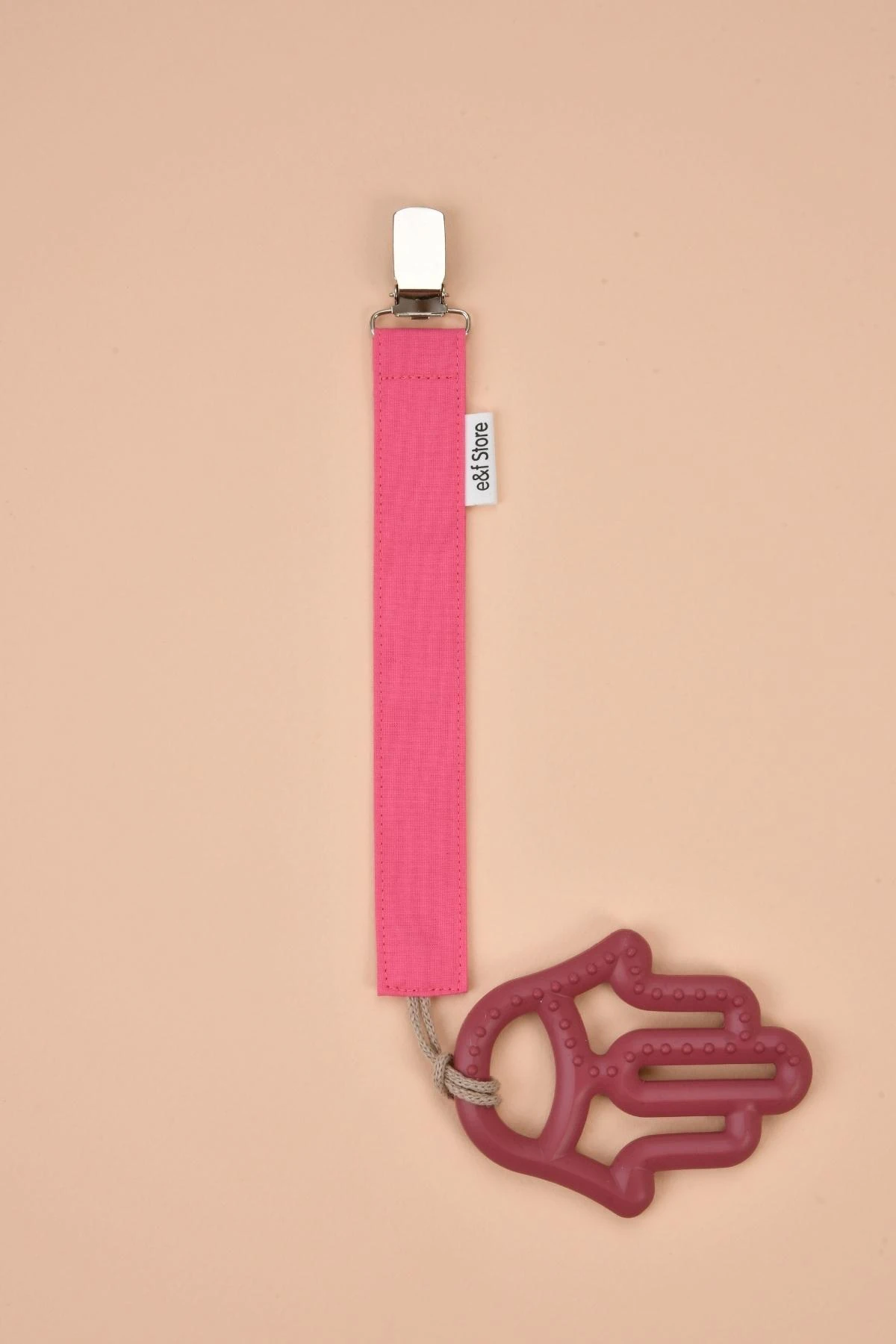 Picture of Pamuk Kumaşlı Emzik Zinciri – Fuşya