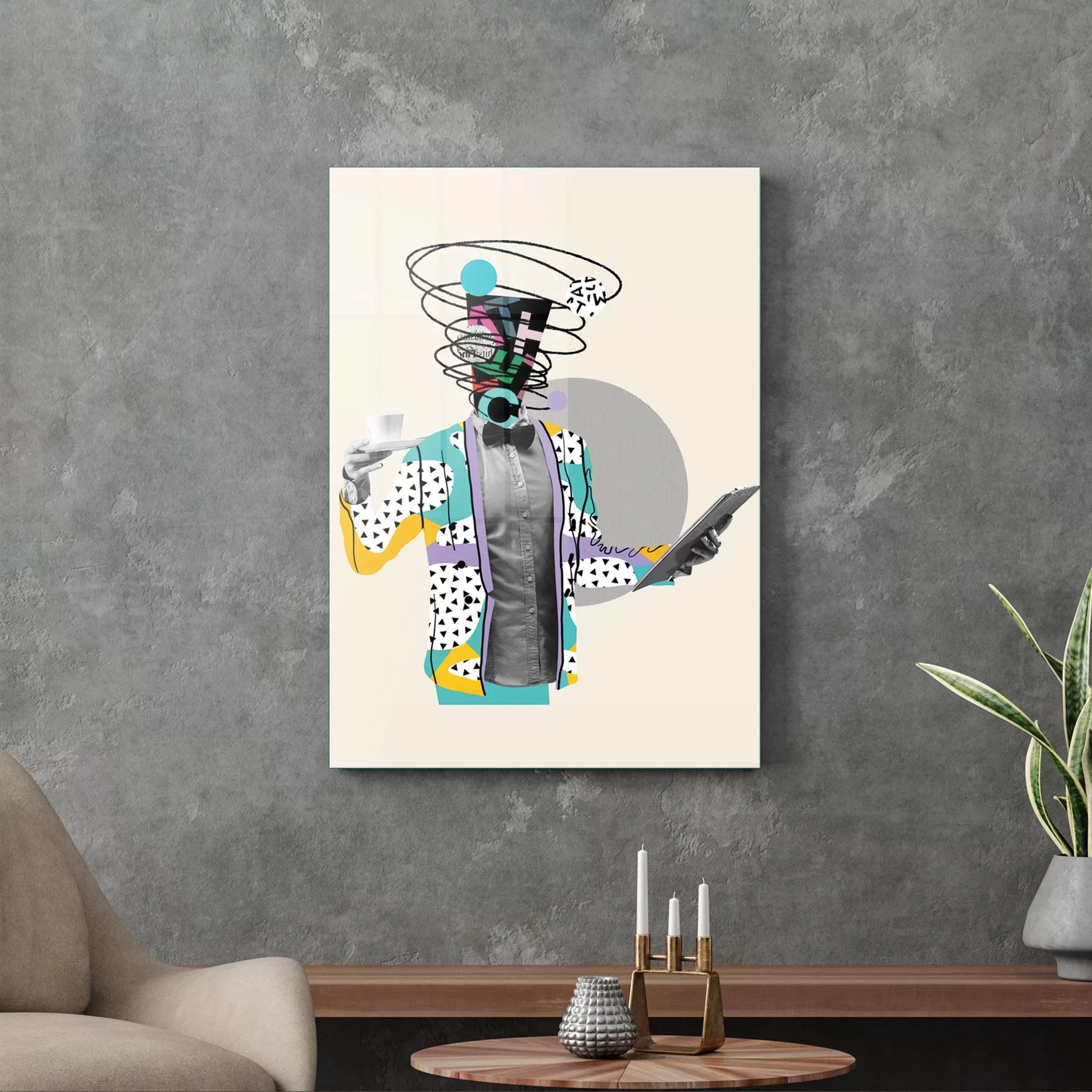 Picture of Decovetro Cam Tablo Modern Pop Art Funny 70x100 cm