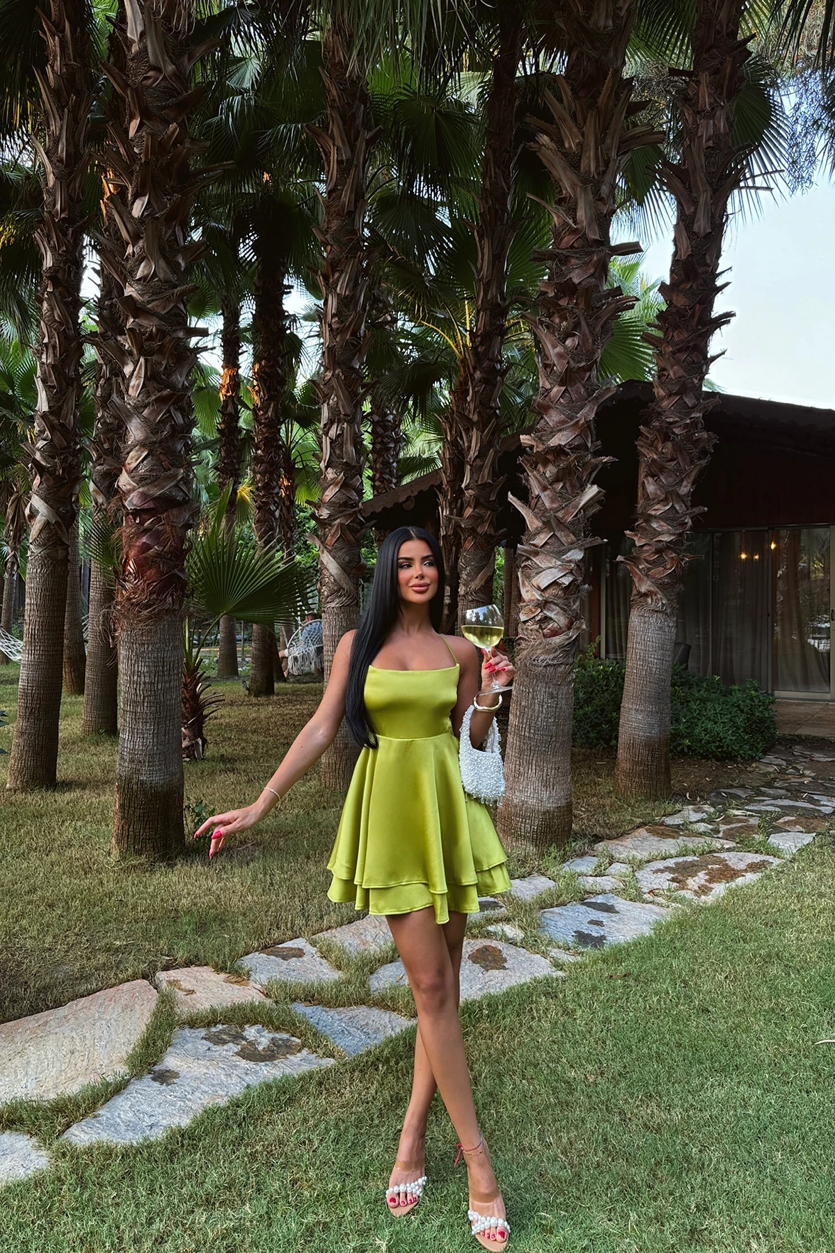 Picture of Green Strappy Mini Dress