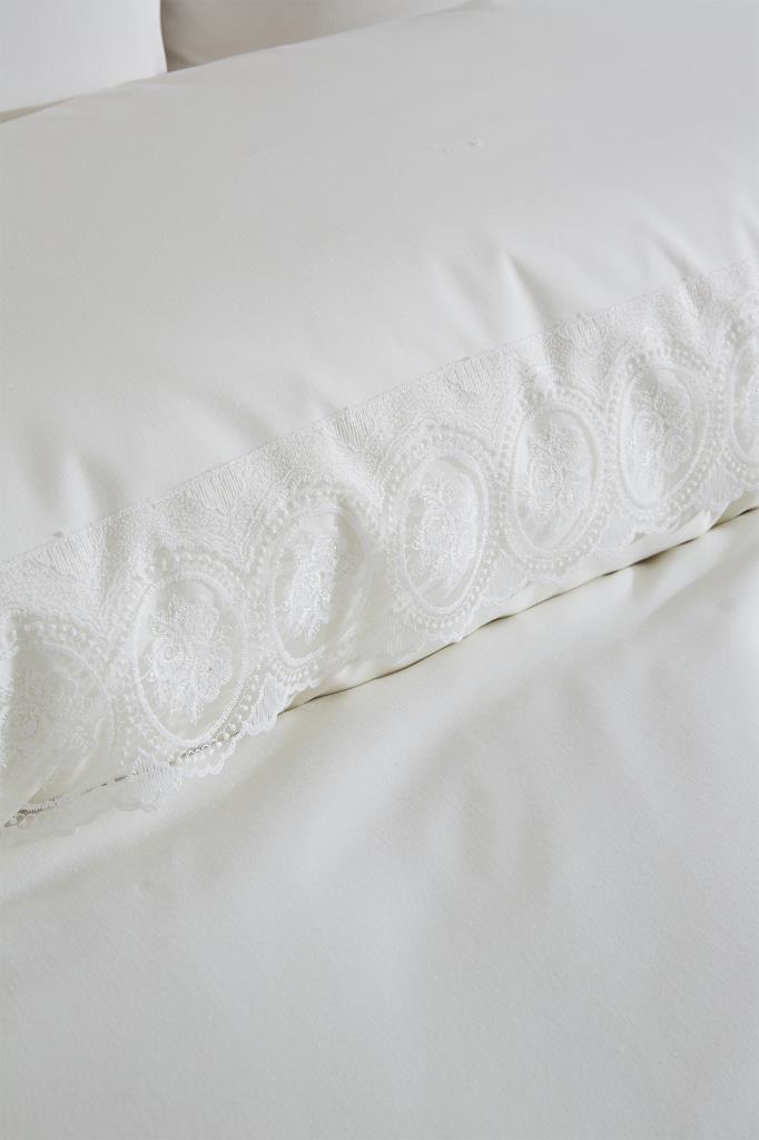 Picture of Fransız Dantelli Seda Çeyizlik Nevresim Takımı Krem