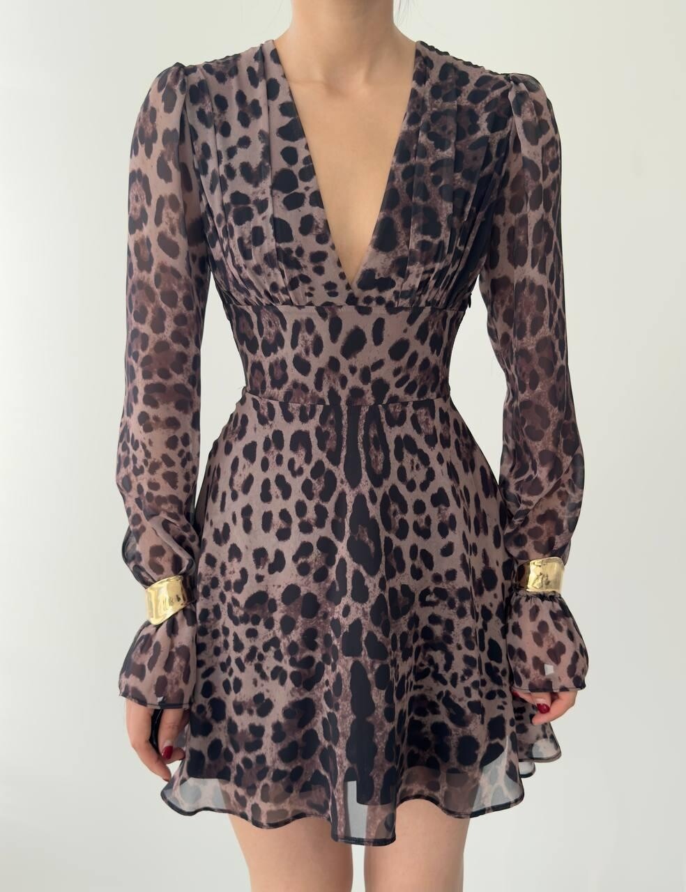 Picture of Kesa Sırt Dekolteli Elbise