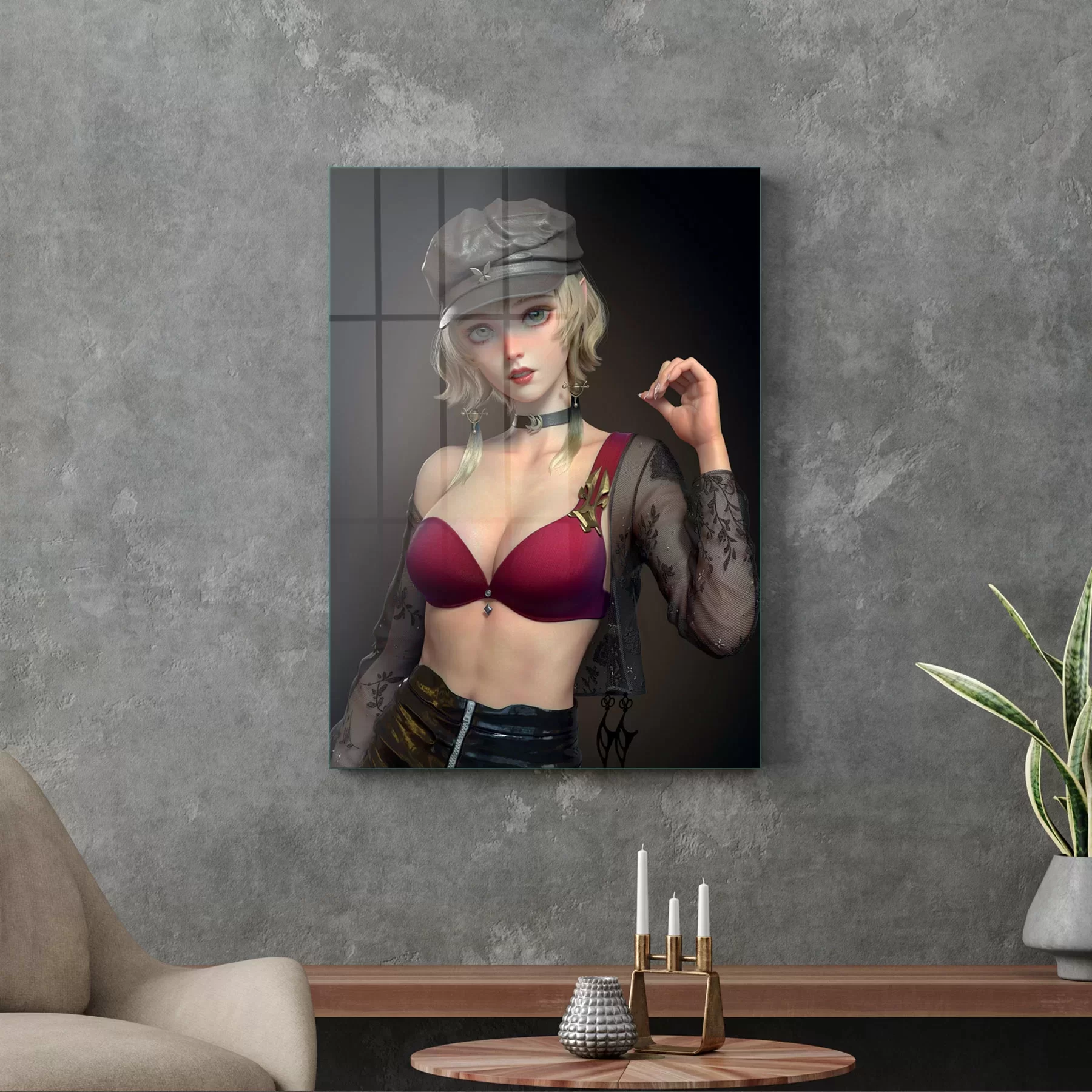 Picture of Decovetro Cam Tablo Blonde Anime Girl 70x100 cm