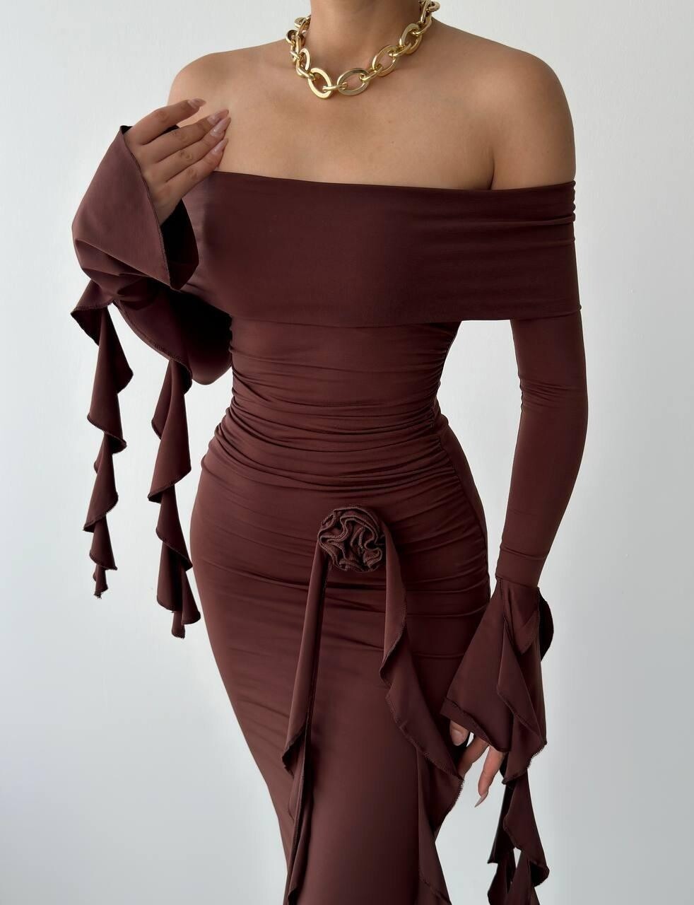 Picture of Valijevo Gül Detay Elbise