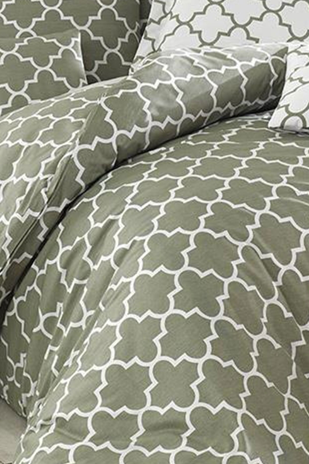 Picture of Madalyon %100 Pamuk Çift Kişilik Nevresim Takımı Yeşil