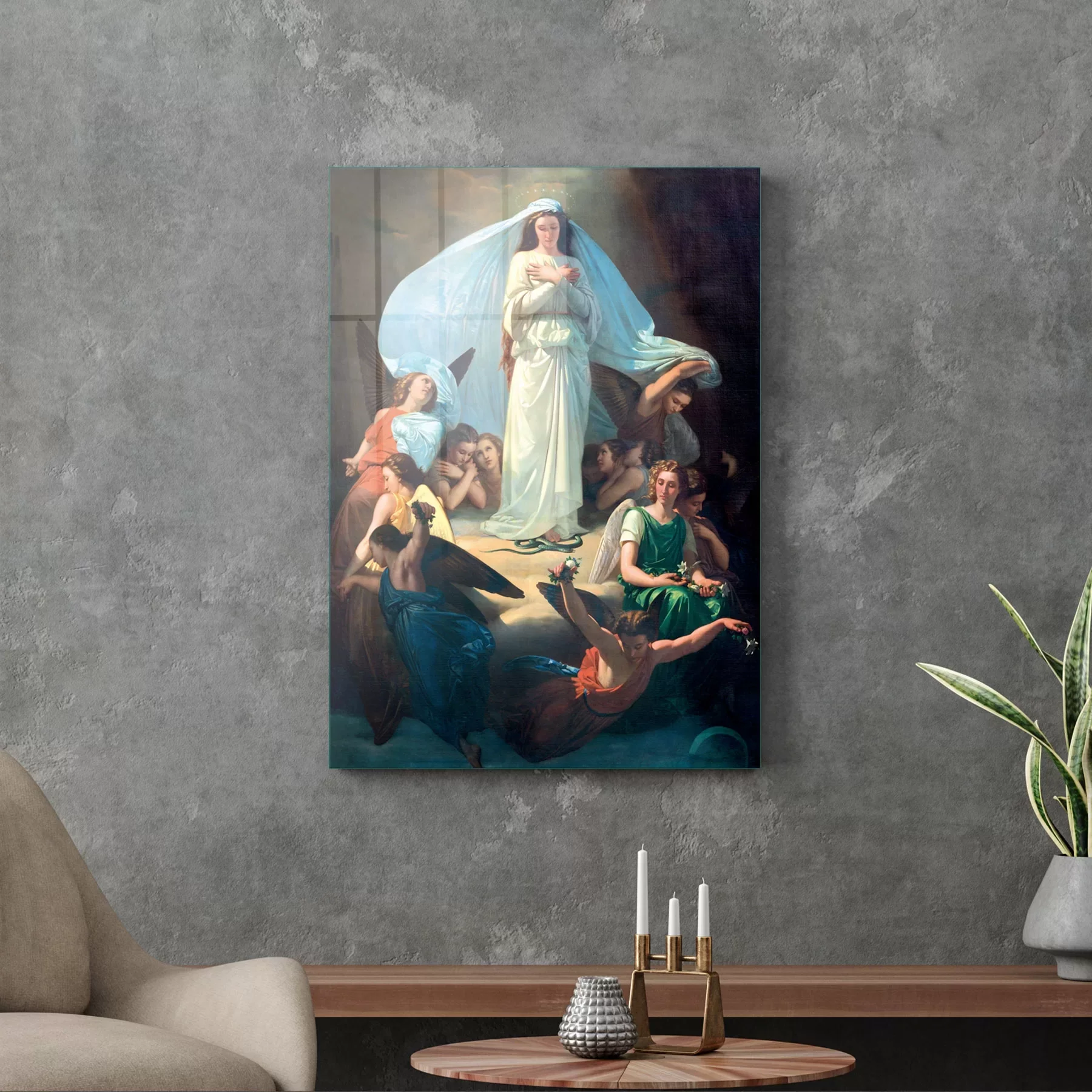 Picture of Decovetro Cam Tablo Aesthetic Eve Drawing 50x70 cm