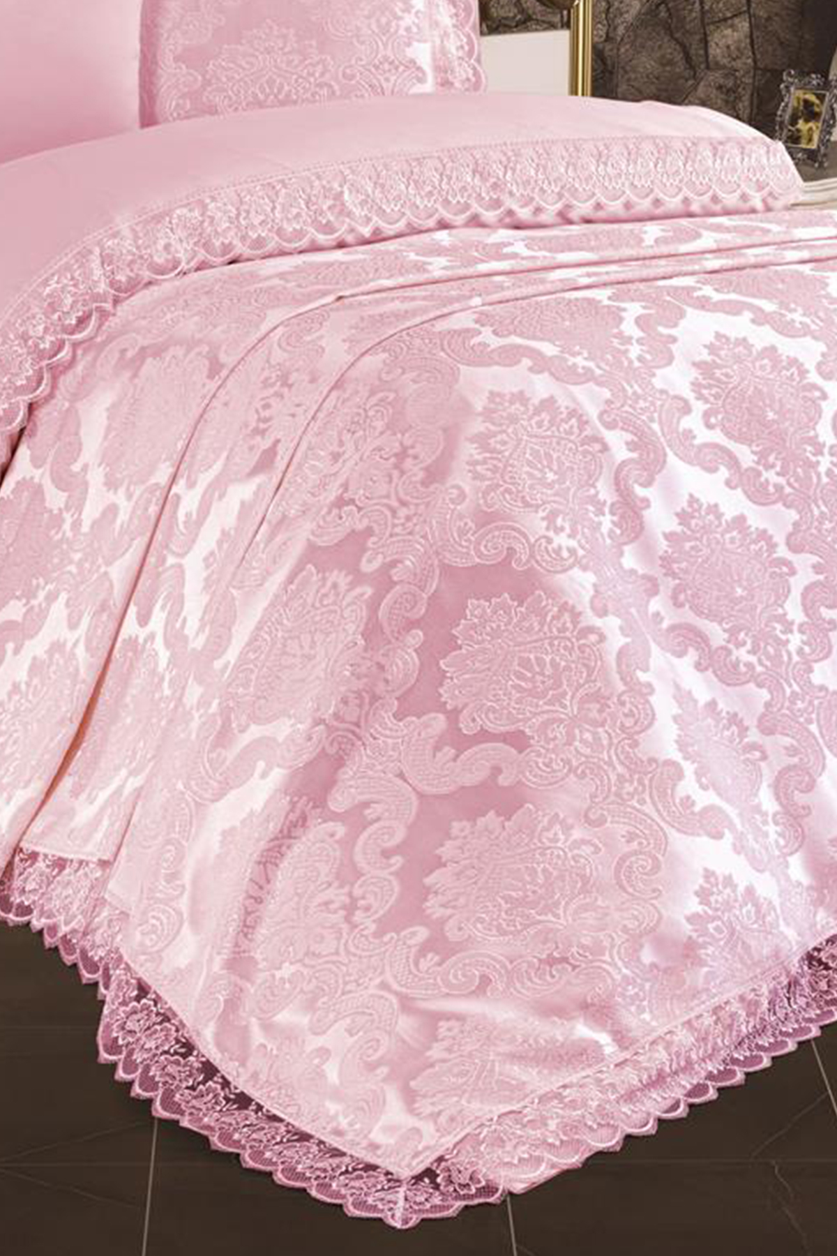 Picture of Fransız Dantelli Lalezar Gelin Seti 7 Parça Pudra