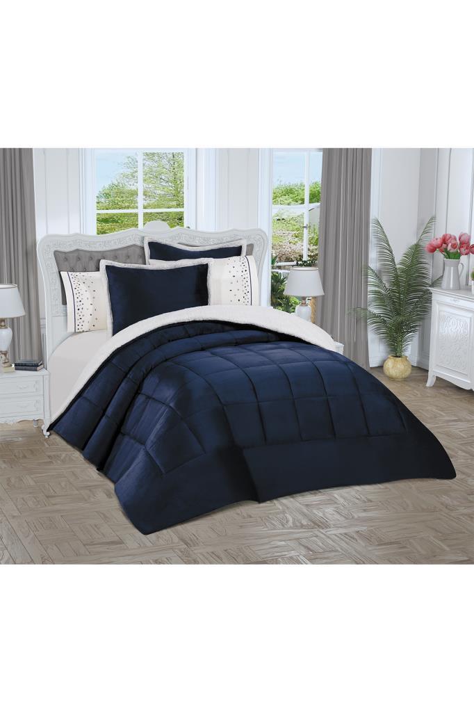 Picture of Yumi 6 Parça Comforter Çeyiz Seti Lacivert