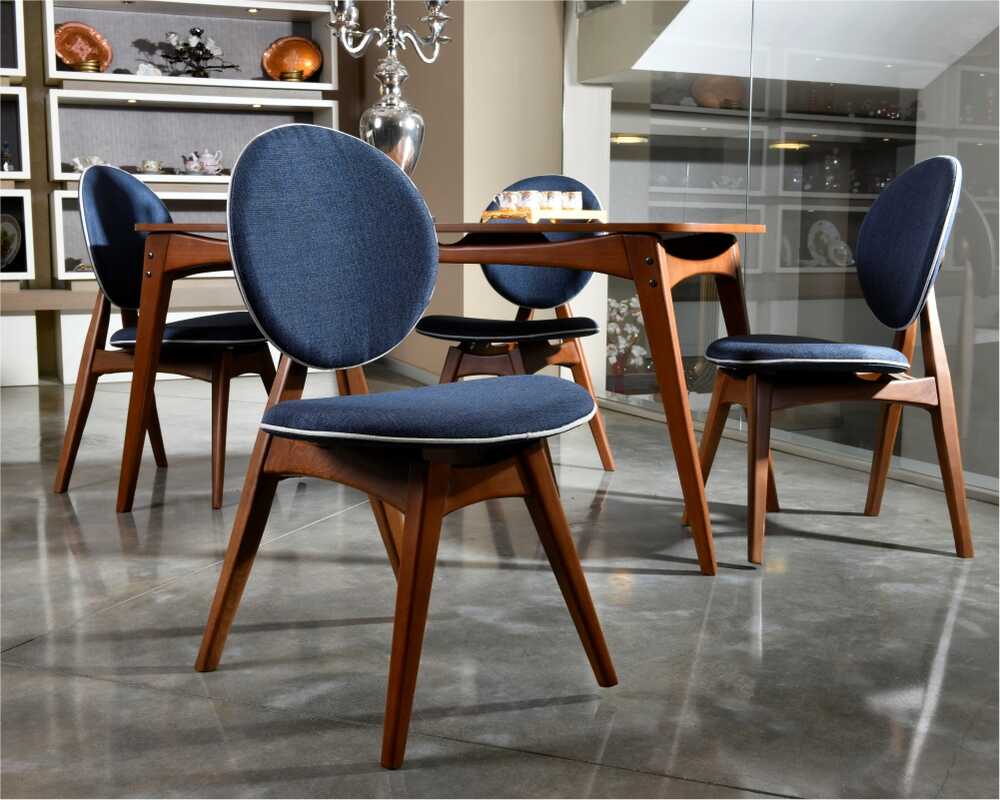 Picture of Touch İskandinav Mavi Ahşap Modern Sandalye