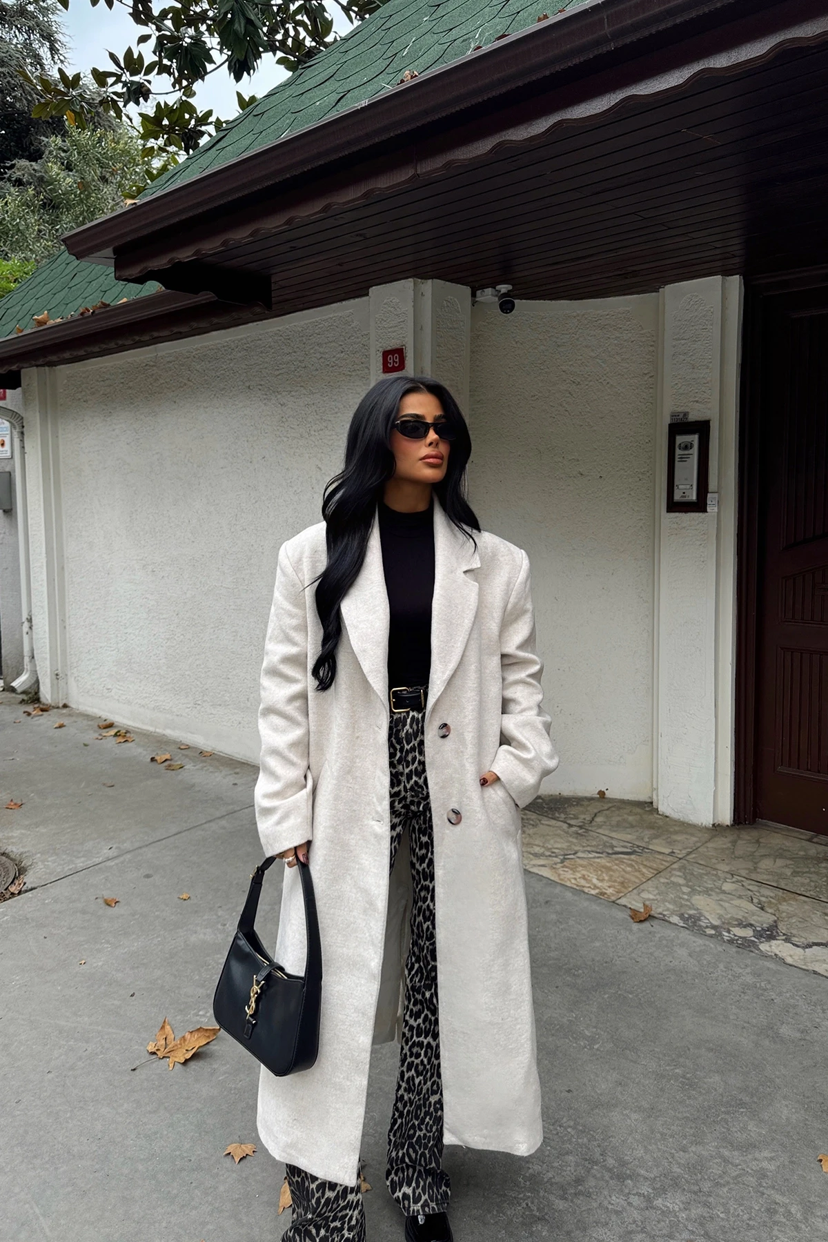 Picture of Beige Button Detail Coat