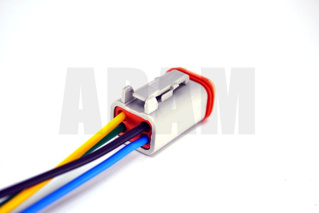 Picture of 4 Pin Kablolu Deutsch Soket Elektrik Bağlantı Konnektörü Erkek (Pinleri Dişidir)