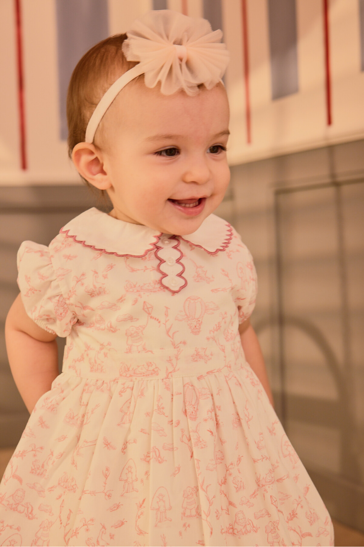 Picture of Kız Bebek Elbisesi - Toile De Jouy / Pembe