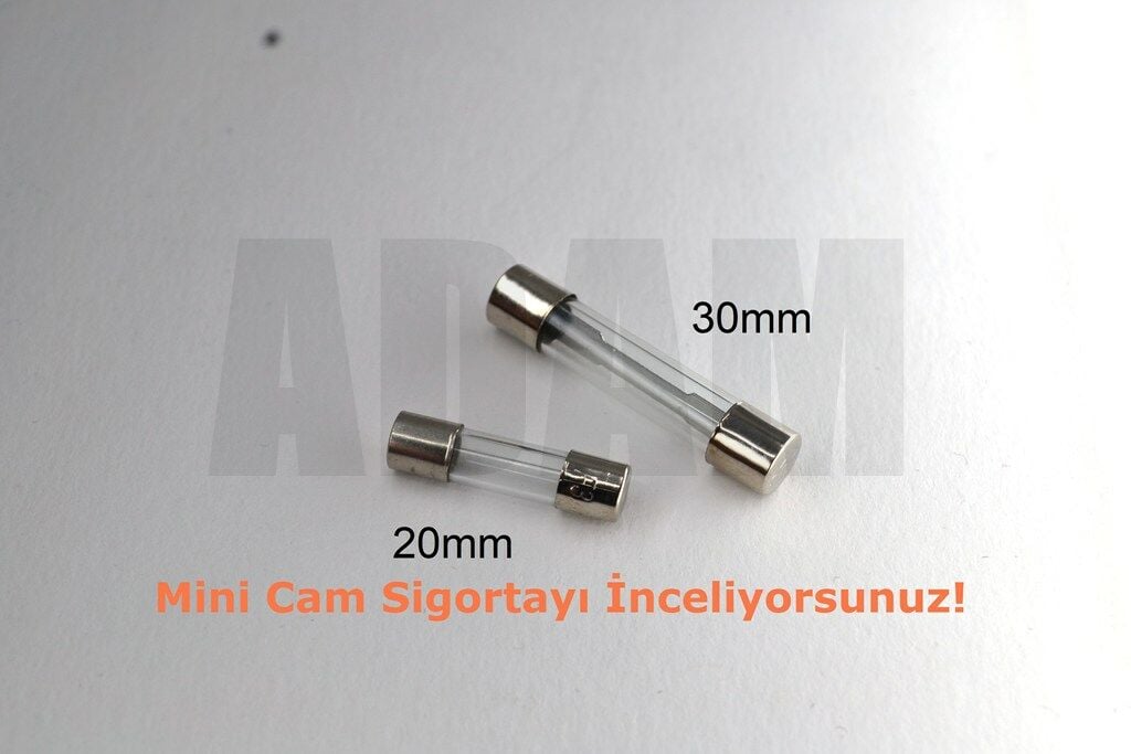 Picture of 100 Adet 15 Amper Mini Cam Sigorta 15A 5X20mm MT-CAM2015