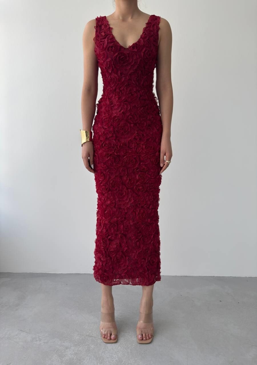 Picture of Kren Gül Detaylı Elbise