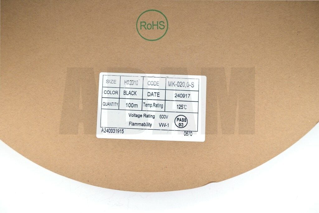 Picture of 100 Metre 20mm Siyah Isı İle Daralan Makaron Isıyla MT-M20S