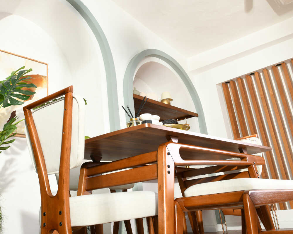 Picture of Palace Ceviz 4 Sandalye 1 Bench 1 Masa (80x160)