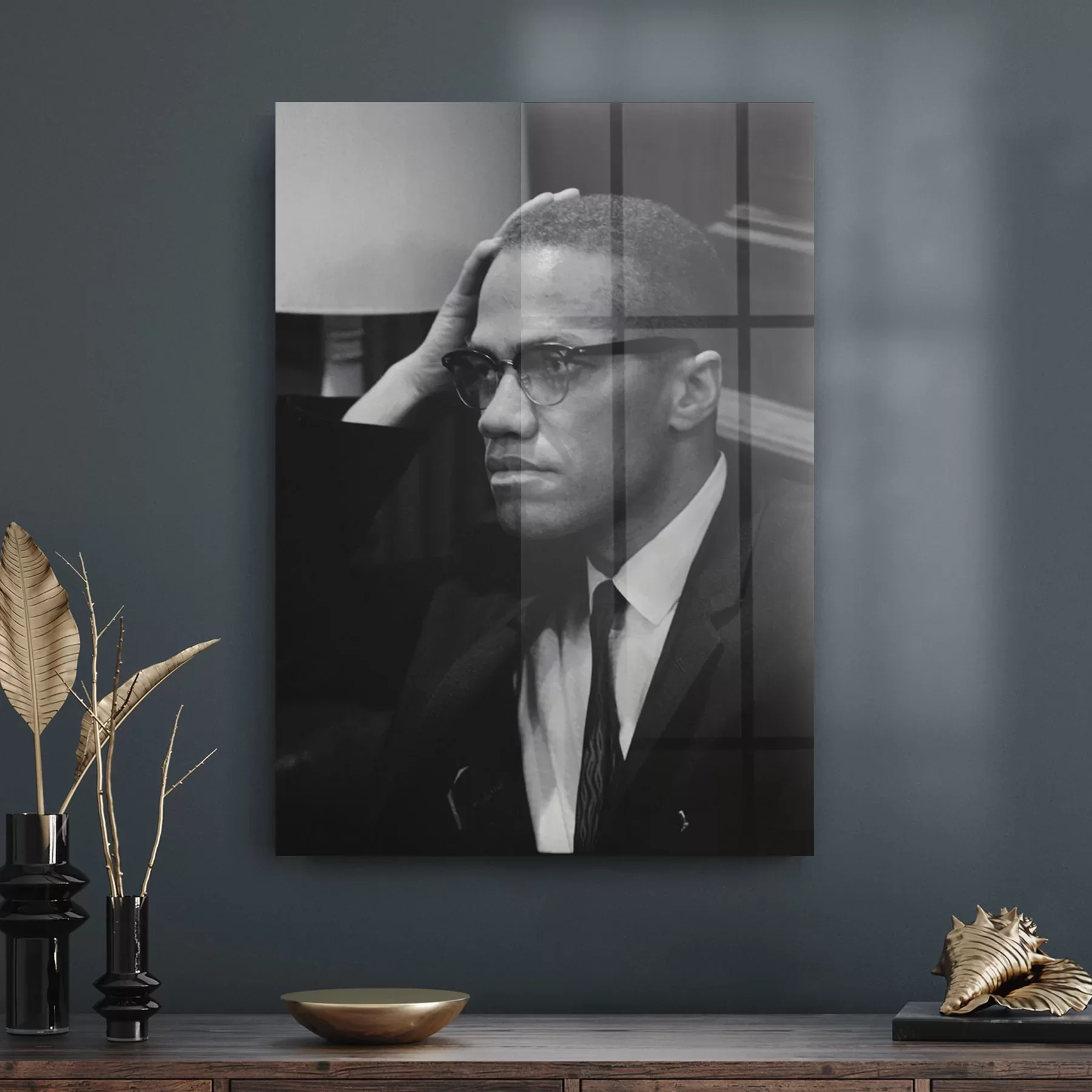 Picture of Decovetro Cam Tablo Malcom X 30x40 cm