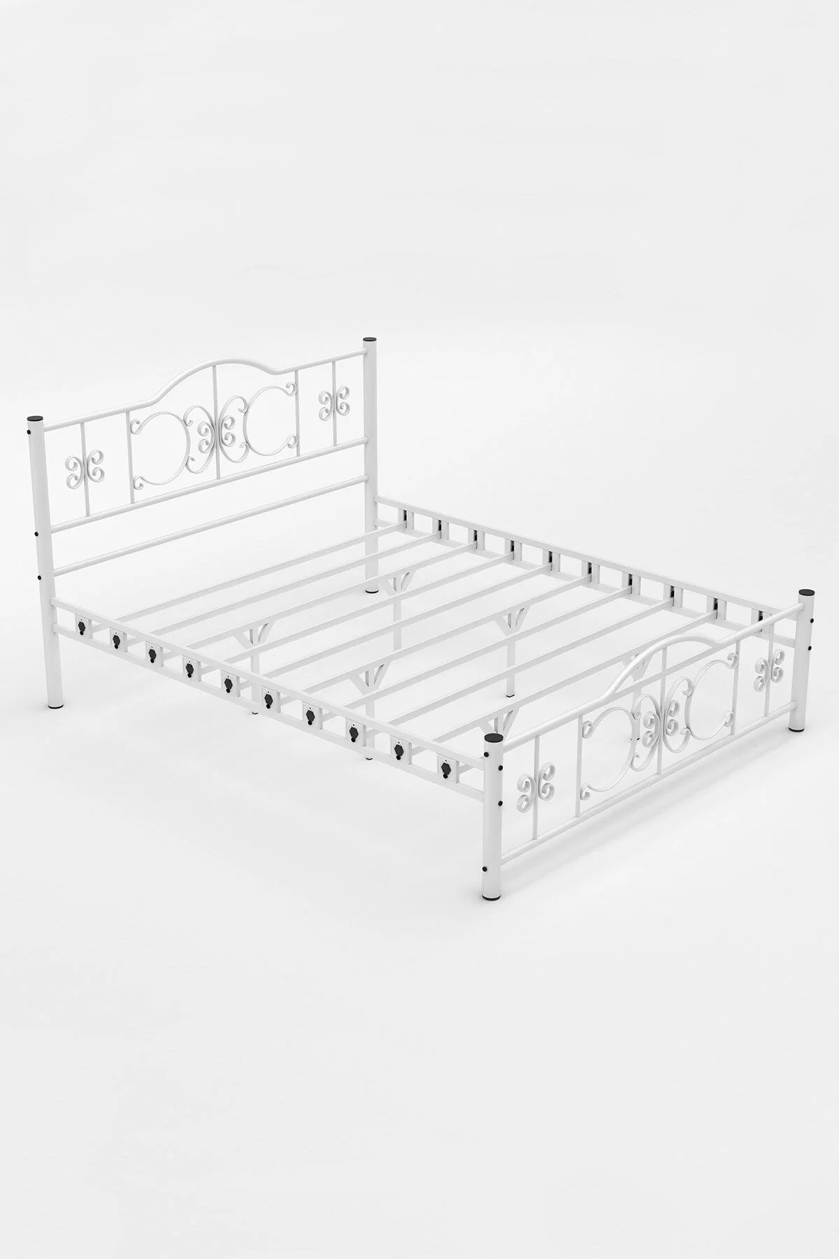 Picture of Pero Çift Kişilik Ferforje Metal Karyola Beyaz