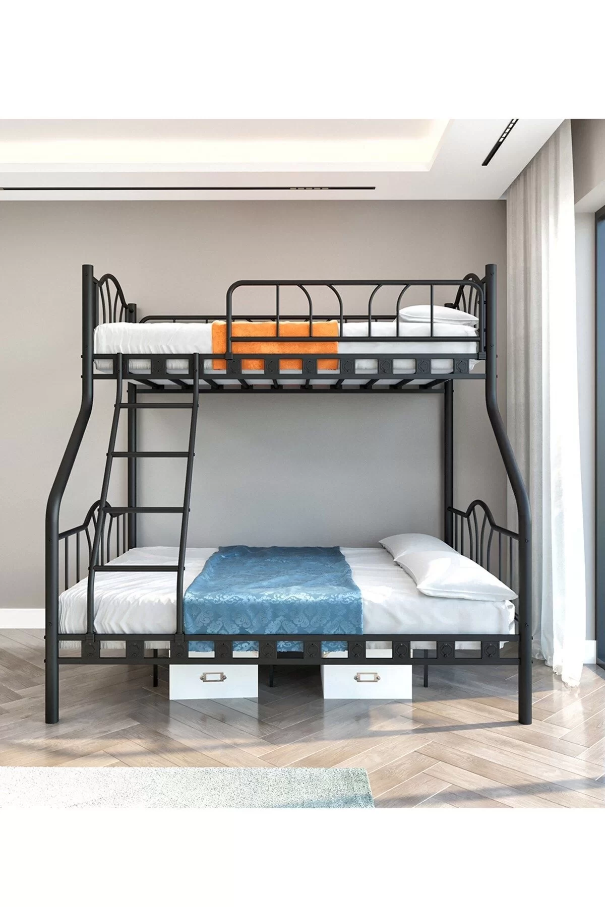 Picture of Imaj 3 Kişilik Ebeveyn 3'lü Metal Ranza 90x190 & 140x190