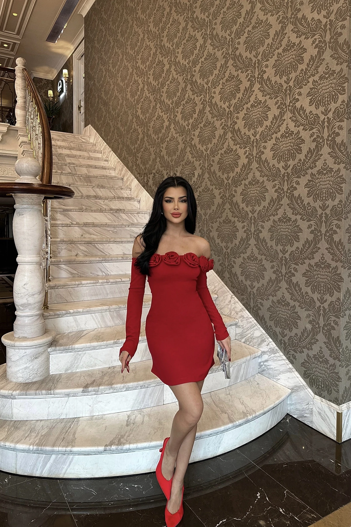 Picture of Red Rose Mini Dress