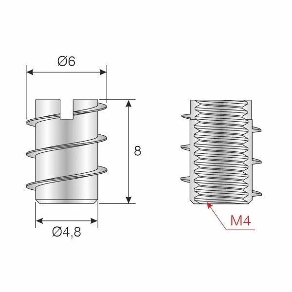 Picture of Pirinç Dübel Ø6x8 mm