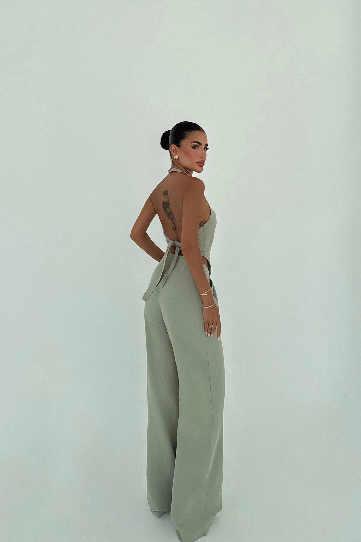 Picture of Aqua Green Trouser Suit