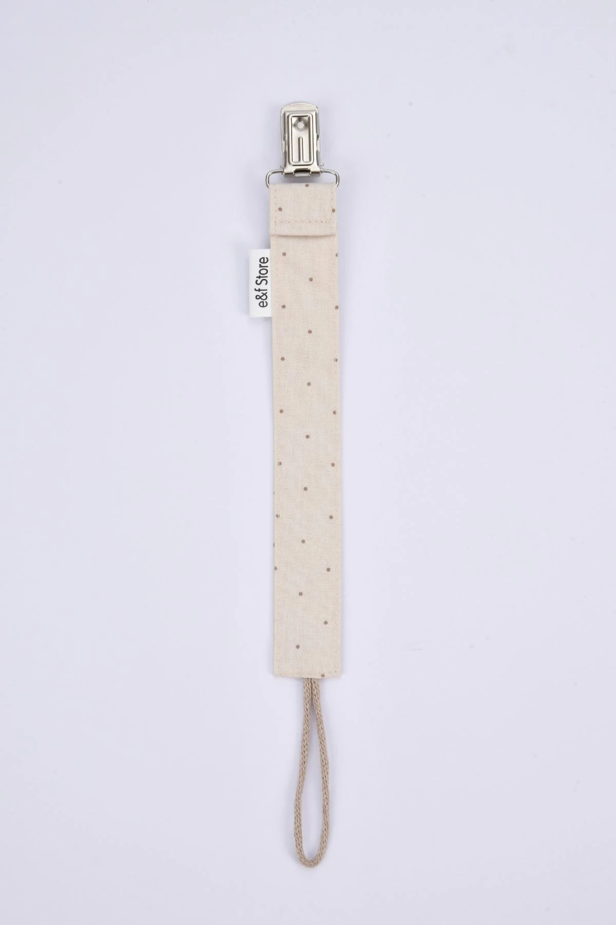 Picture of Pamuk Kumaşlı Emzik Zinciri – Puantiyeli Vizon