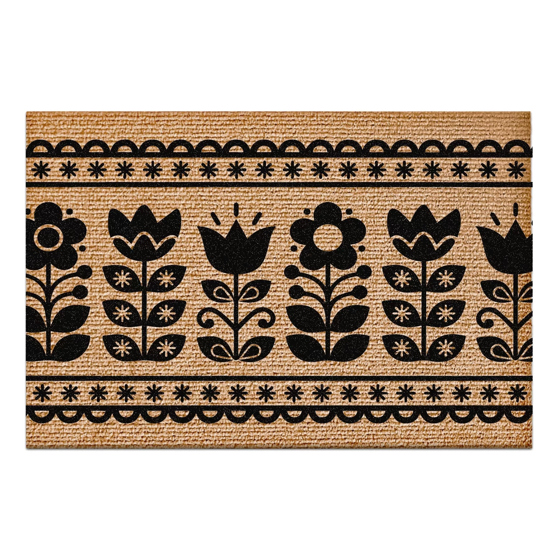 Picture of Decovetro Çiçek Desenli Kapı Önü Halı Paspas 40 x 60 Cm