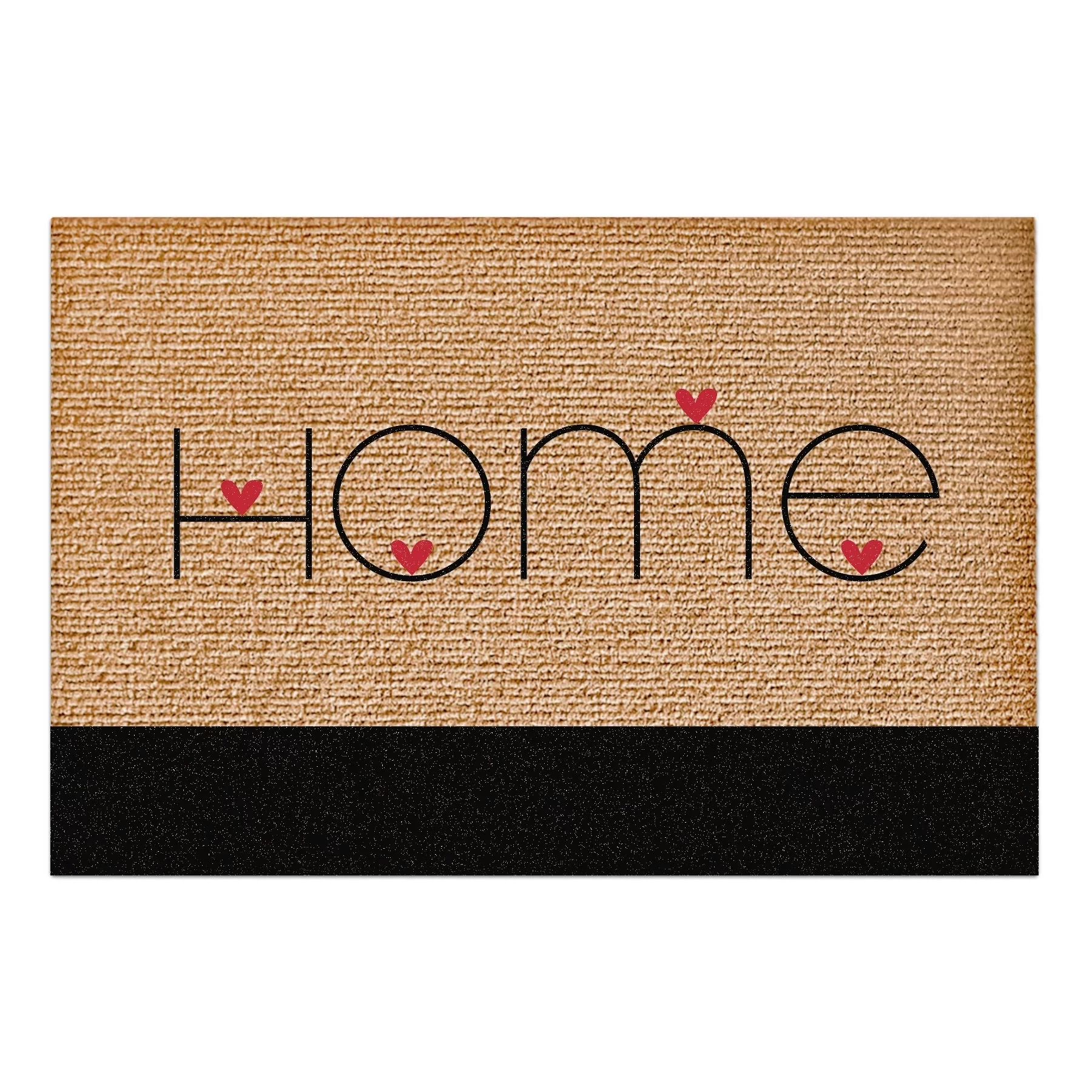 Picture of Decovetro Kapı Önü Halı Paspas Renkli Kalp Home Desenli 40 x 60 Cm