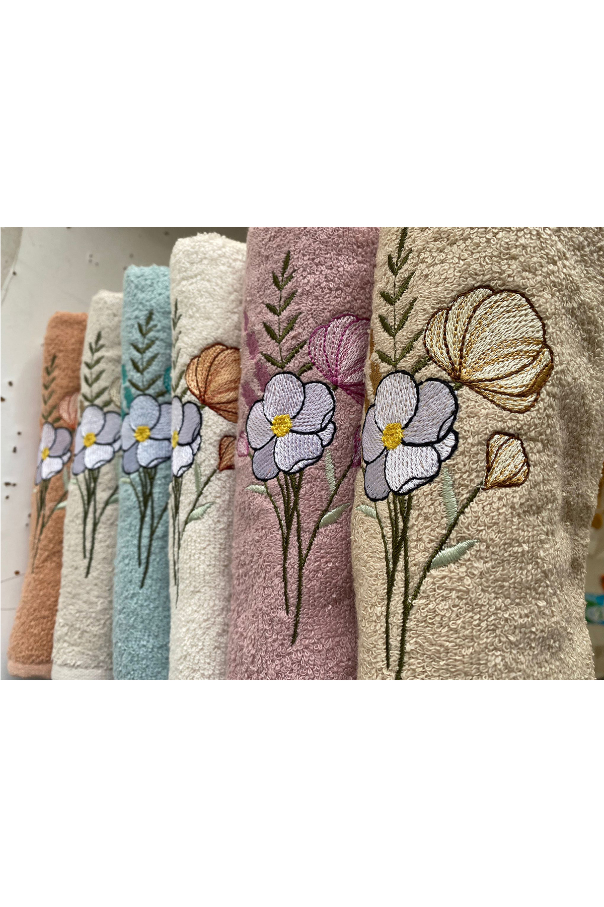 Picture of Margaritka Nakışlı 6 lı El Yüz Havlu Takımı