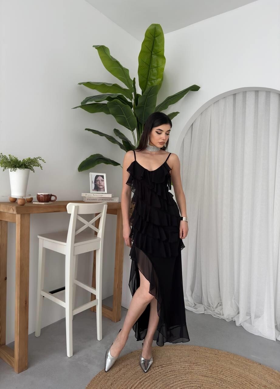 Picture of Ples Yırtmaç Detaylı Elbise