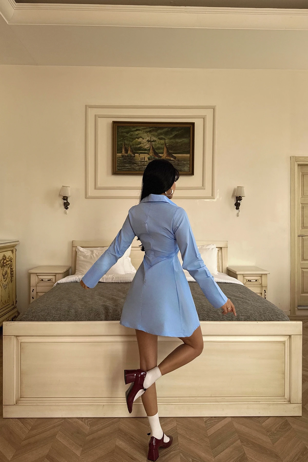 Picture of Blue Herda Flared Dress