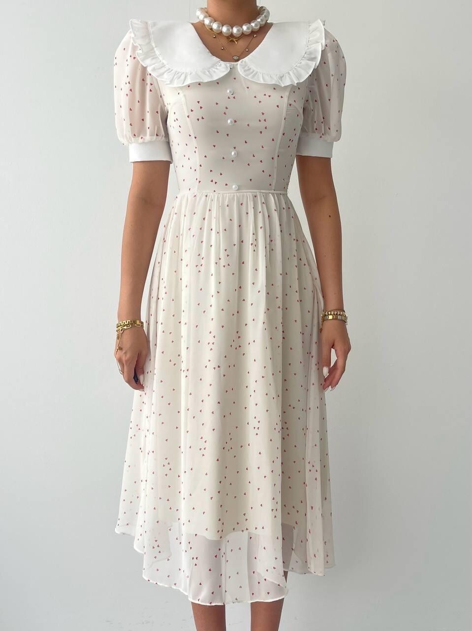 Picture of Aversa İnci Detay Şifon Elbise