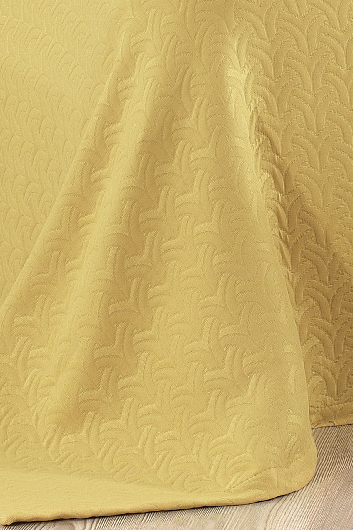 Picture of Drop Çift Kişilik Yatak Örtüsü Sarı