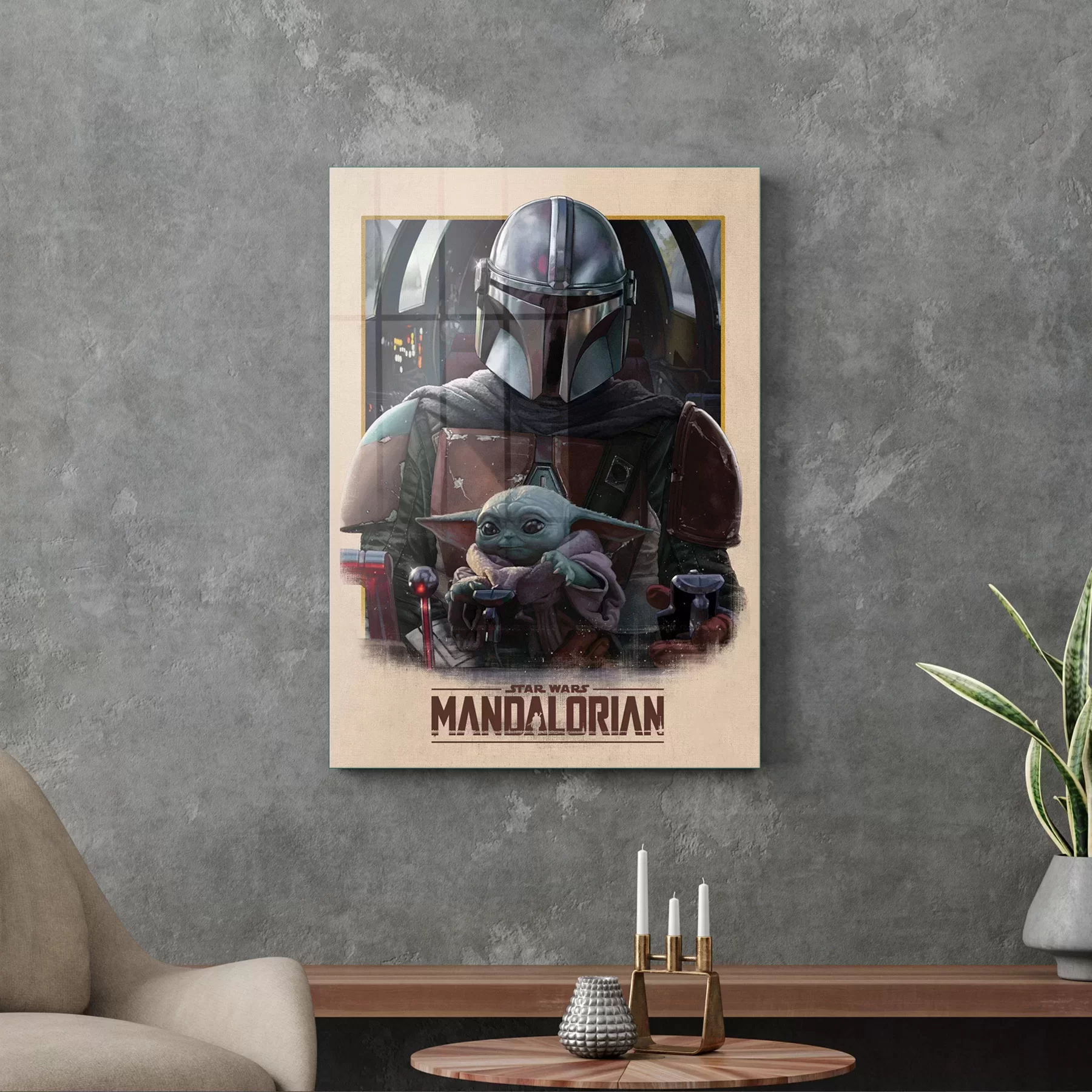 Picture of Decovetro Cam Tablo Mandalorian Way 30x40 cm