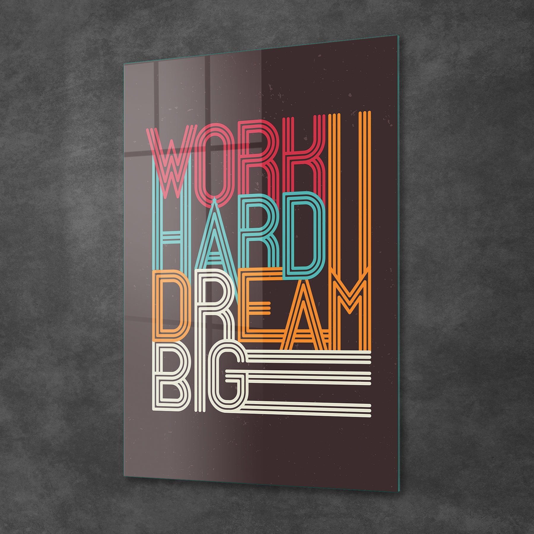 Picture of Decovetro Cam Tablo Work Hard Dream Big 30x40 cm