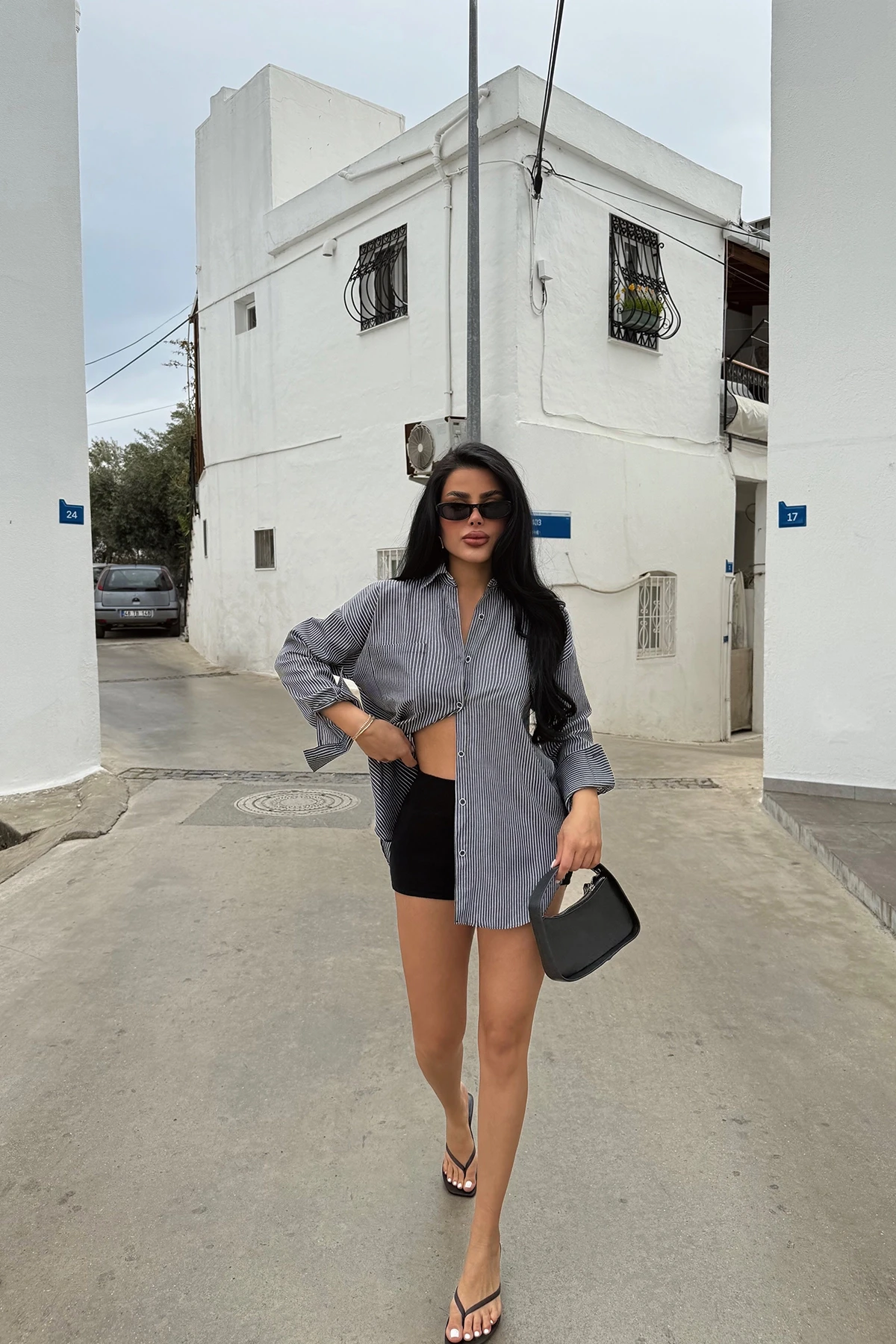 Picture of Black Romi Striped Shirt