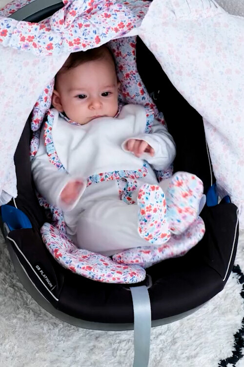 Picture of 5'Li Yenidoğan Seti - Minik Çiçekler / Kırmızı