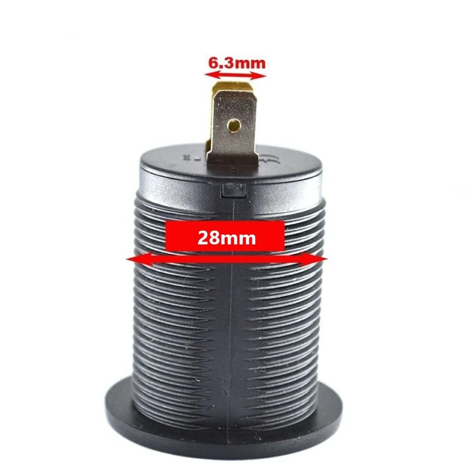 Picture of 12V 24V DC USB QC3.0 Type-C PD Şarj Port Yuvarlak MT-UP08