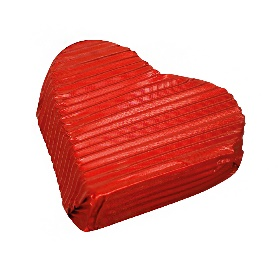 Picture of HEART - GIANDUJA FILLED MILK CHOCOLATE RED 2,1Kg