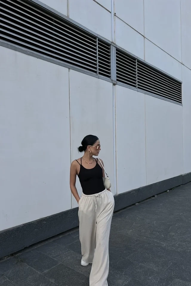 Picture of Cream Palazzo Trousers