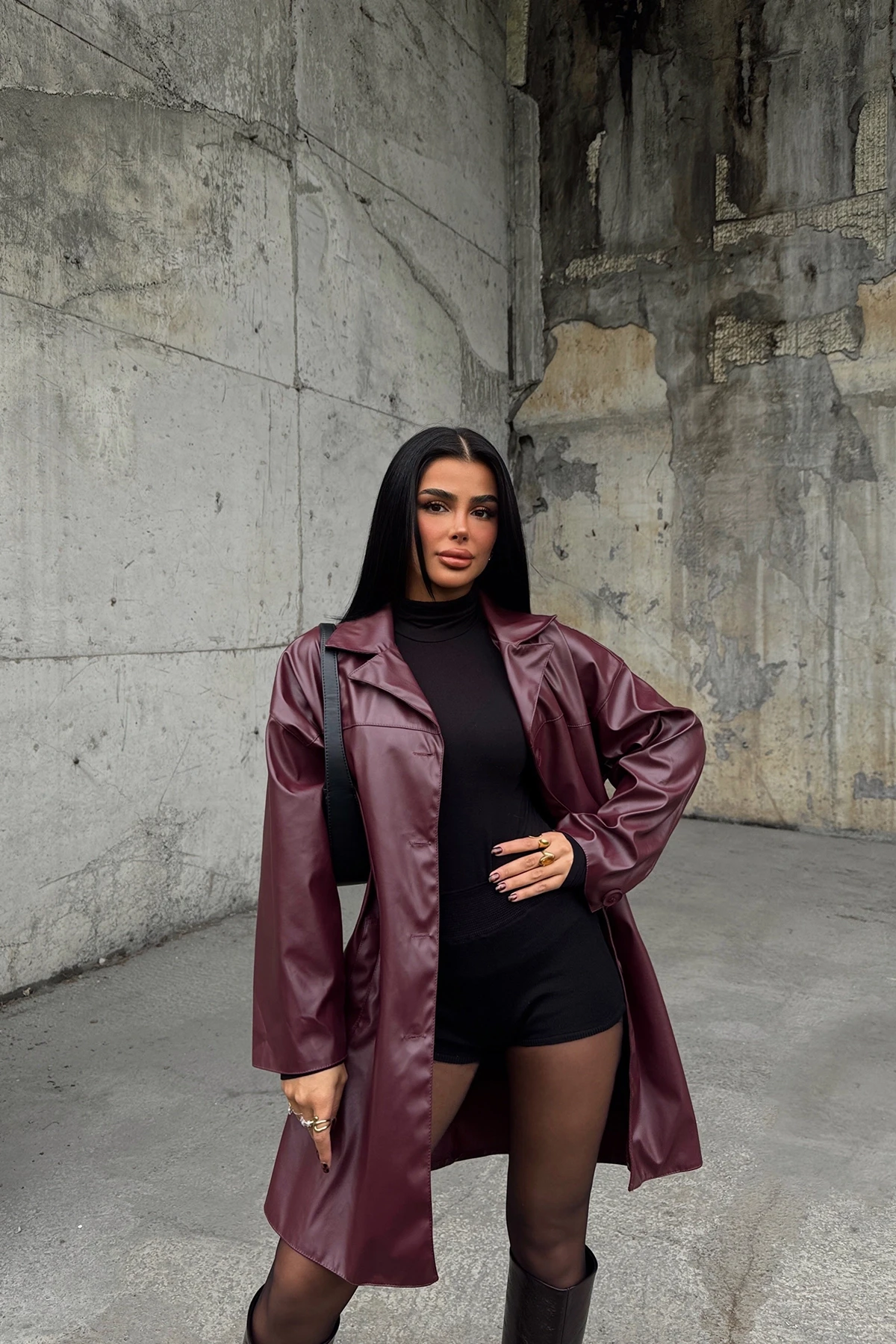 Picture of Cherry Button Detail Trench Coat