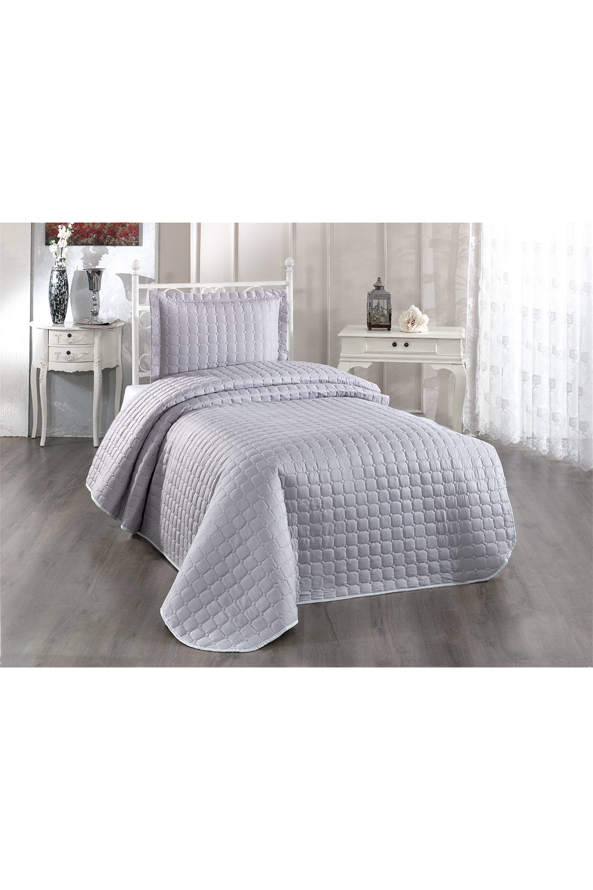 Picture of Estiva Tek Kişilik Yatak Örtüsü Gri