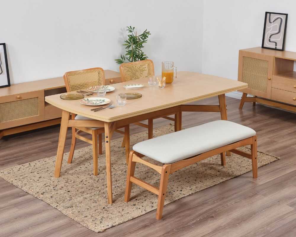 Picture of Hazeran 2 Sandalye 1 Bench Pera Masa Takımı 80 x 160