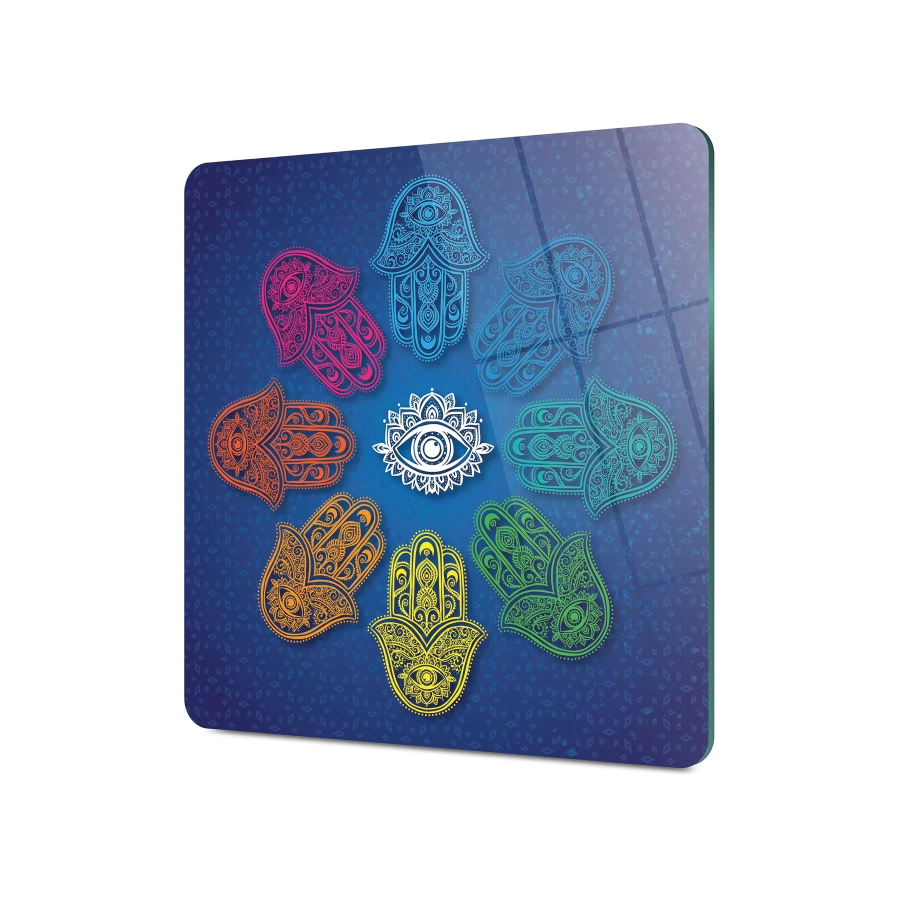 Picture of Decovetro Cam Kesme Tahtası ve Sunumluk Kare Fatma Ana Eli Desenli 30x30 Cm