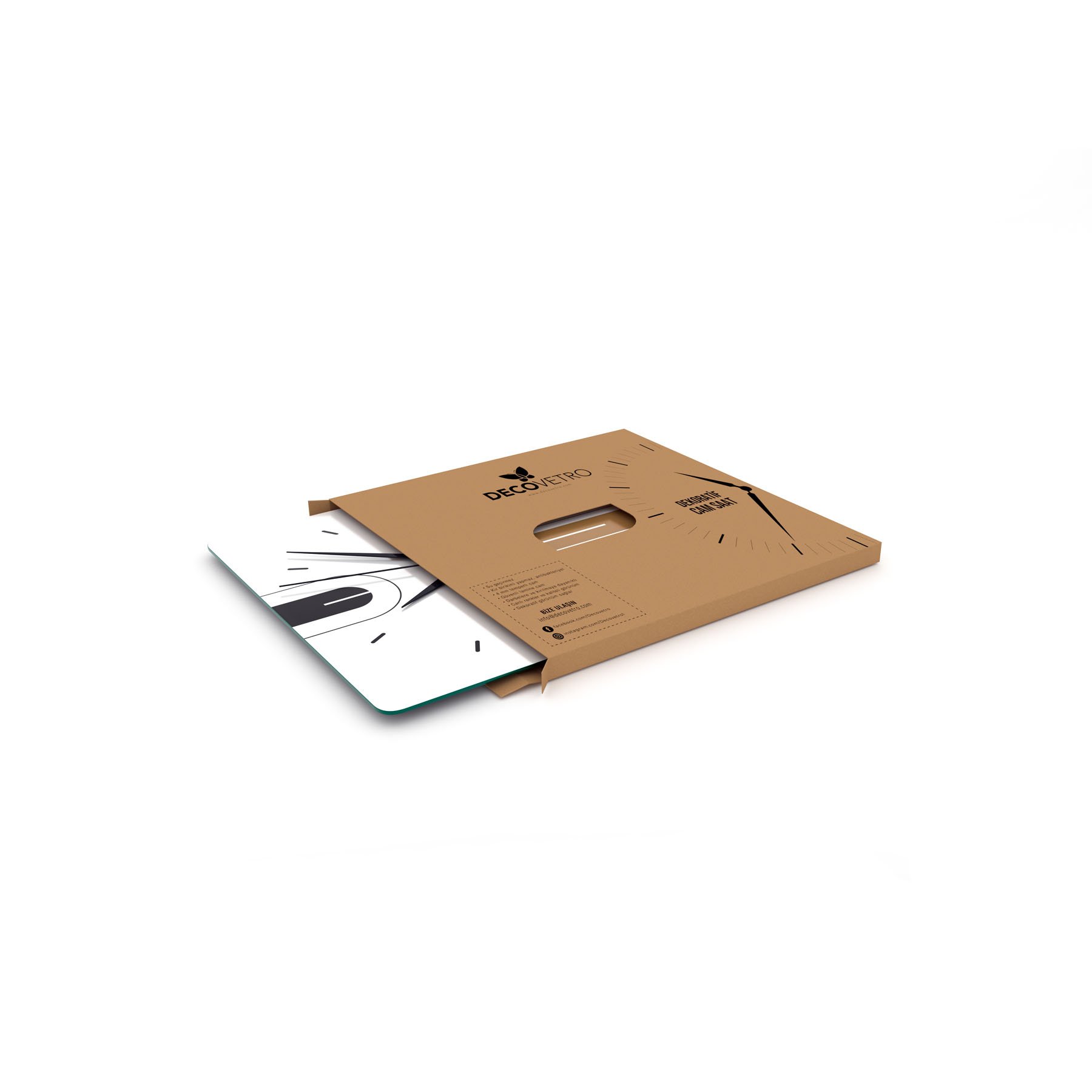 Picture of Decovetro Cam Duvar Saati Kare 1020 30 x 30 Cm