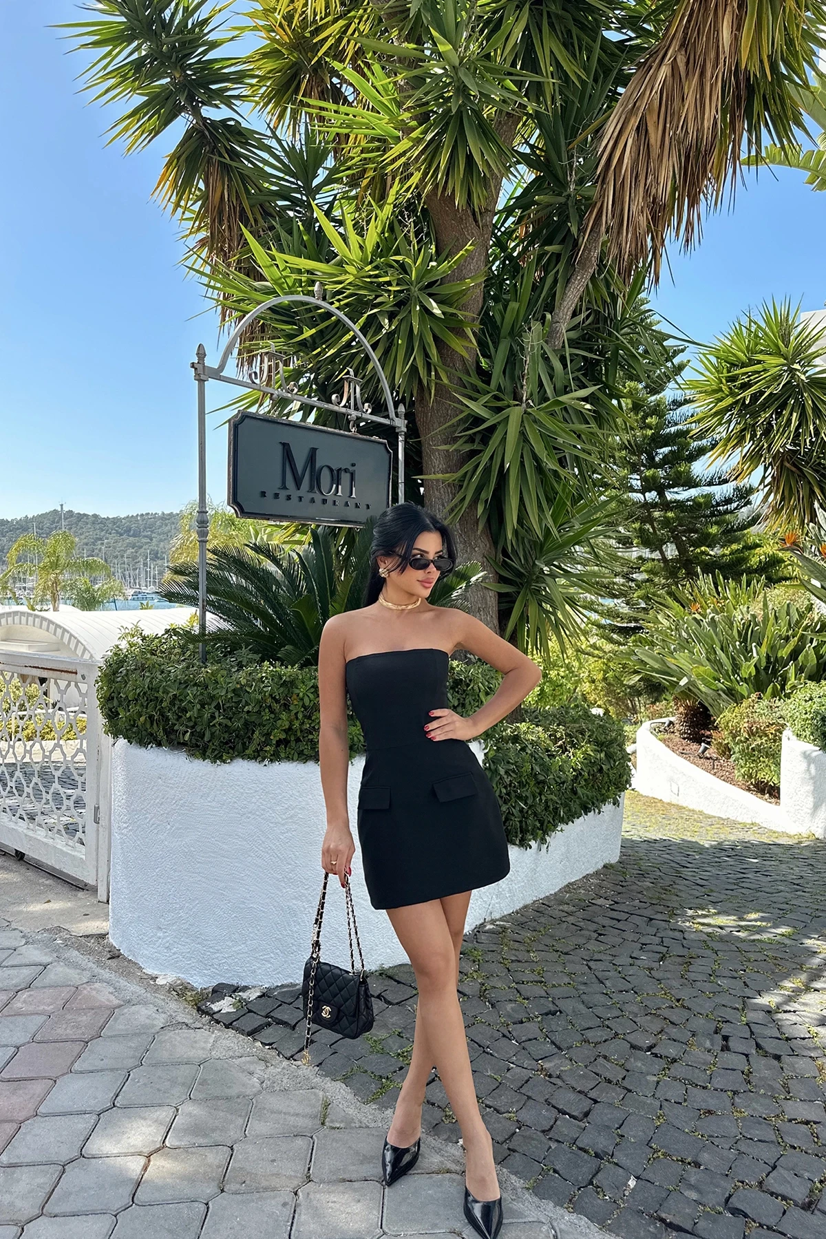 Picture of Black Belinda Strapless Mini Dress