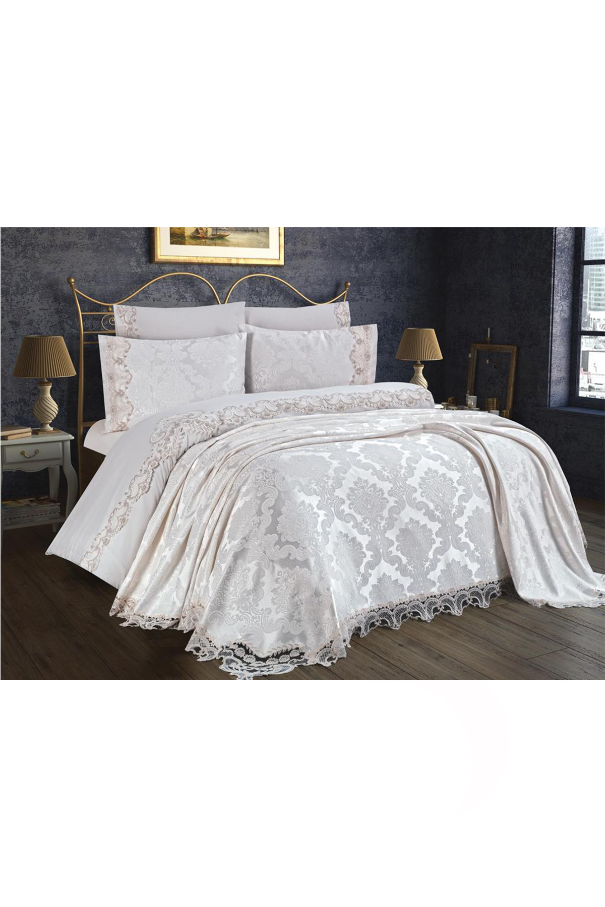 Picture of Çeyiz Diyarı Tiara Gelin Seti 7 Parça Krem